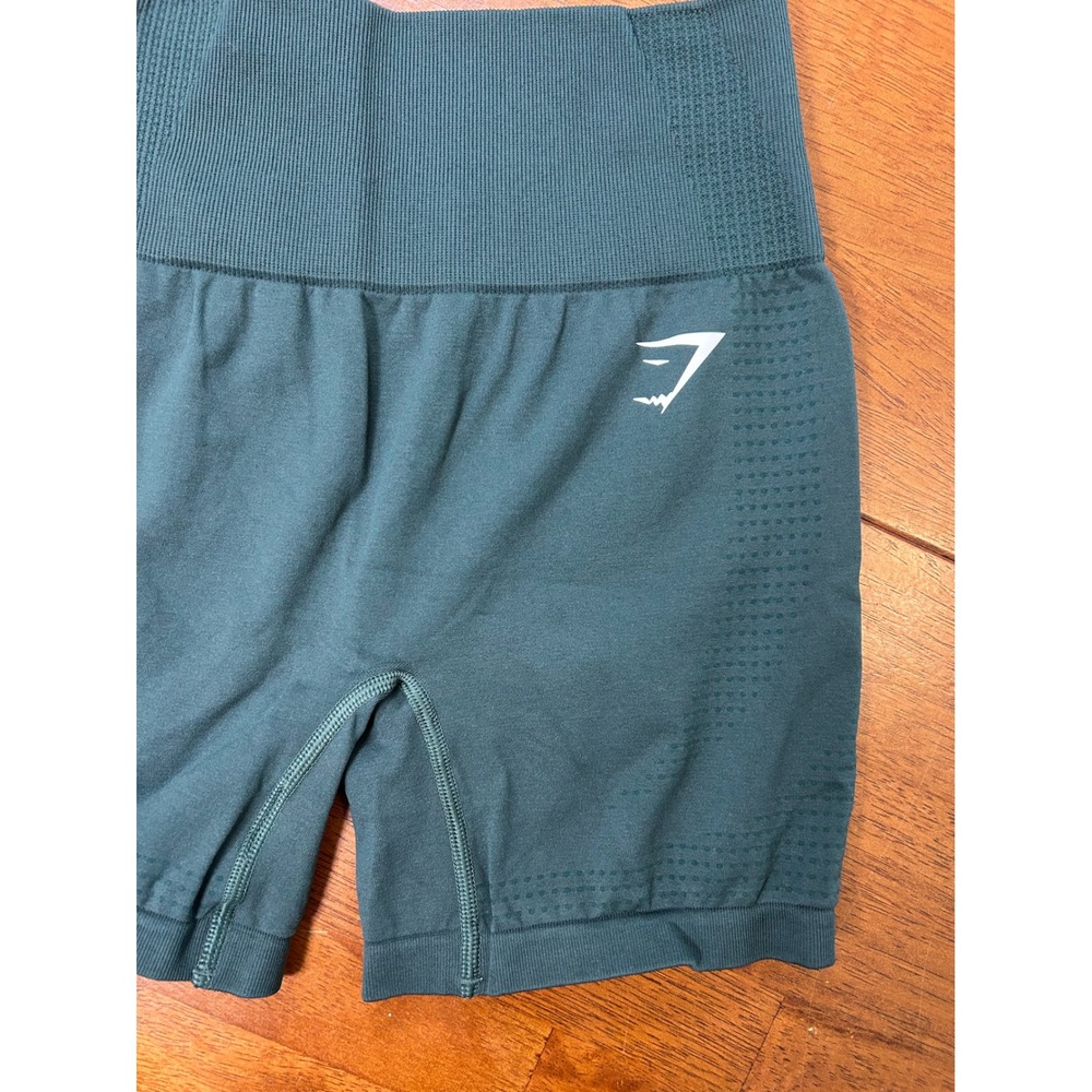 Gymshark Vital Seamless 2.0 Shorts Womens Small Green High Waist Athletic - Picture 2 of 8